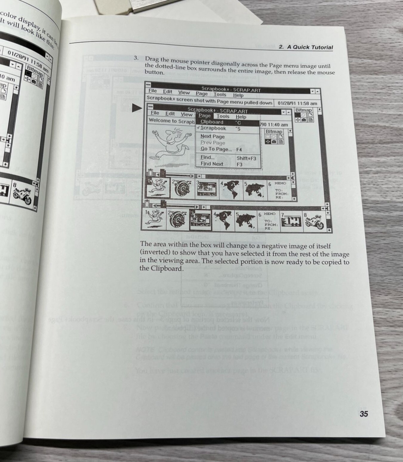 Scrapbook+ Version 2.2 Floppy Disk Software Instructions 1992 Central Point