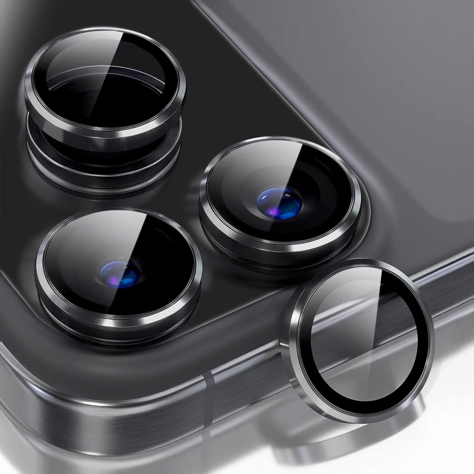 AFENGBOX 2 Pack Camera Lens Protector iPhone 17 Pro/iPhone 17 Pro Max, Black