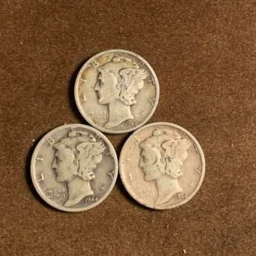 1944PDS Mercury Silver Dime Year Set