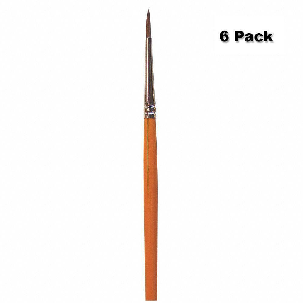Wooster Brush Artist Watercolor / Pointed, Red Sable F1627 Size #2 - Pack of 6
