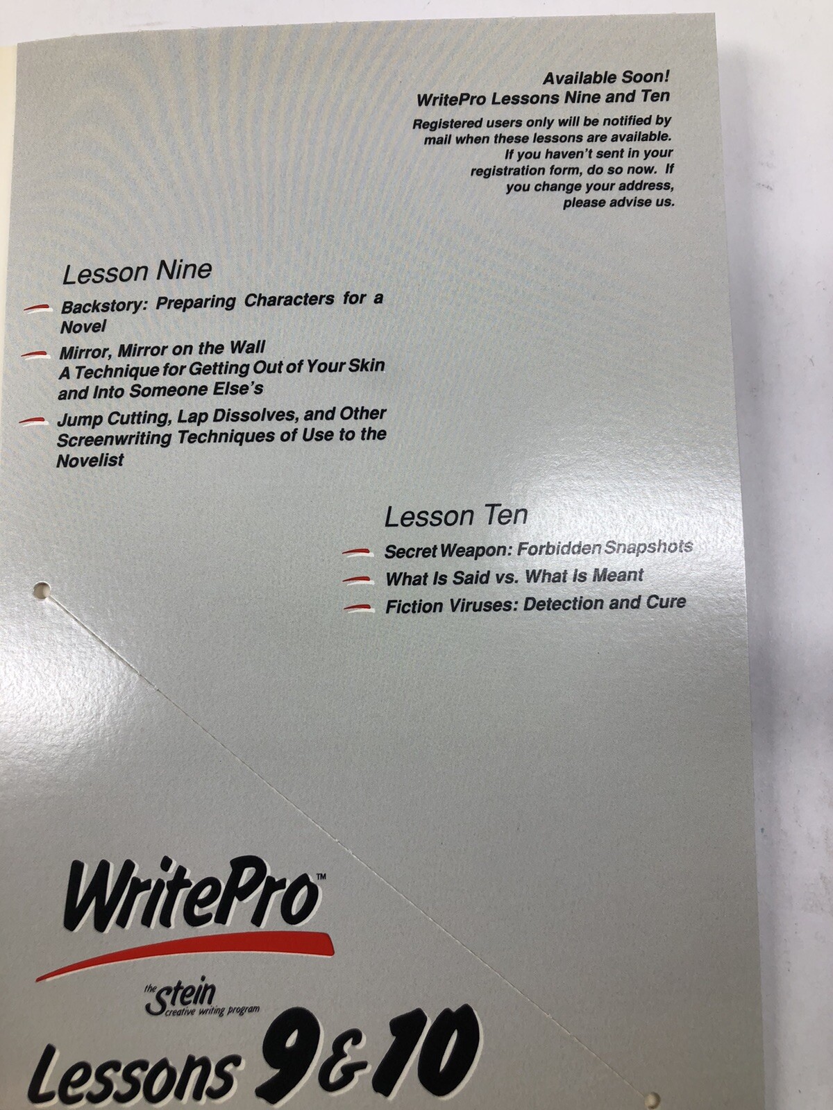 WritePro Creative Writing Lessons Software Disks 1 Through 4 For Mac