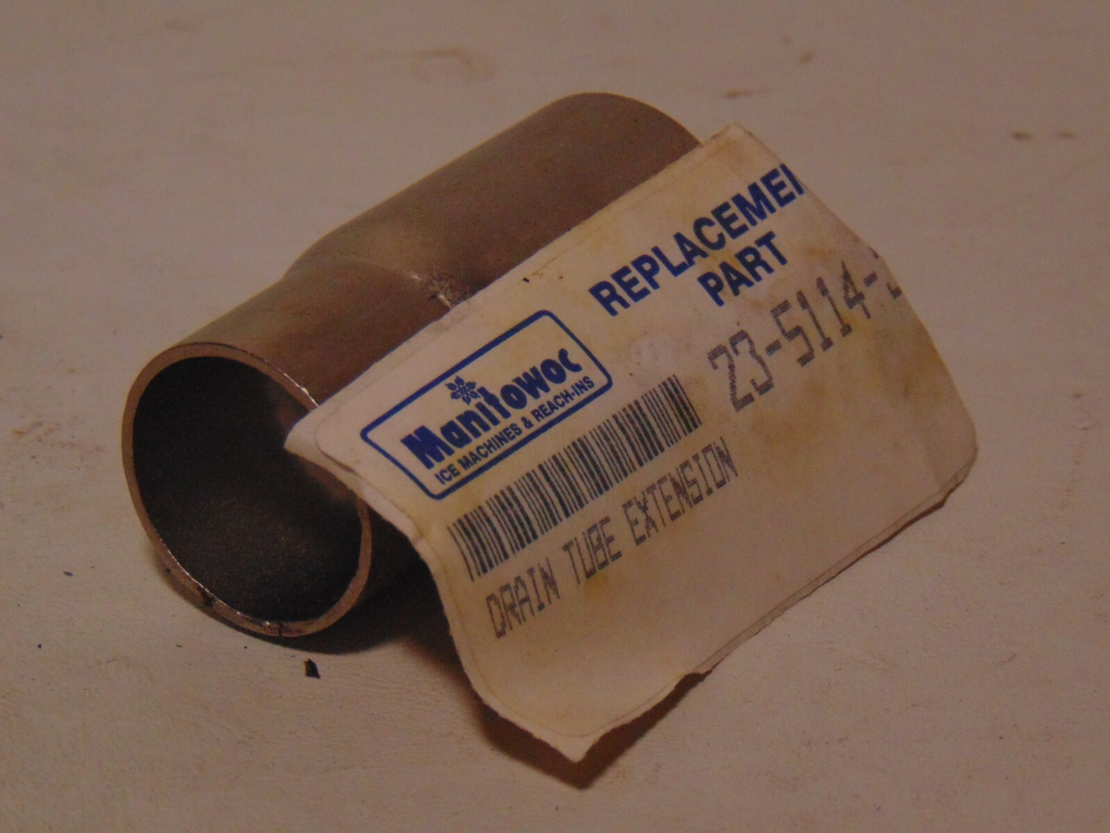 Manitowoc drain tube extension 23-5114-3, 2351143