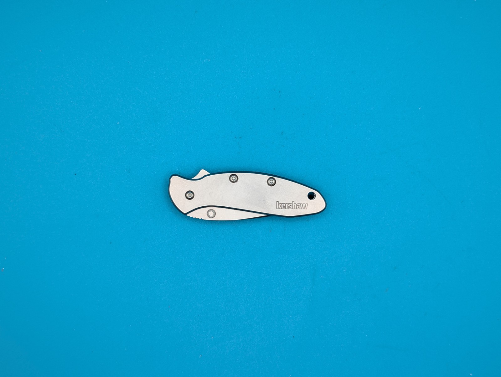 1600 Kershaw Chive Assisted Open Plain Edge Frame Lock Folding Pocket Knife!