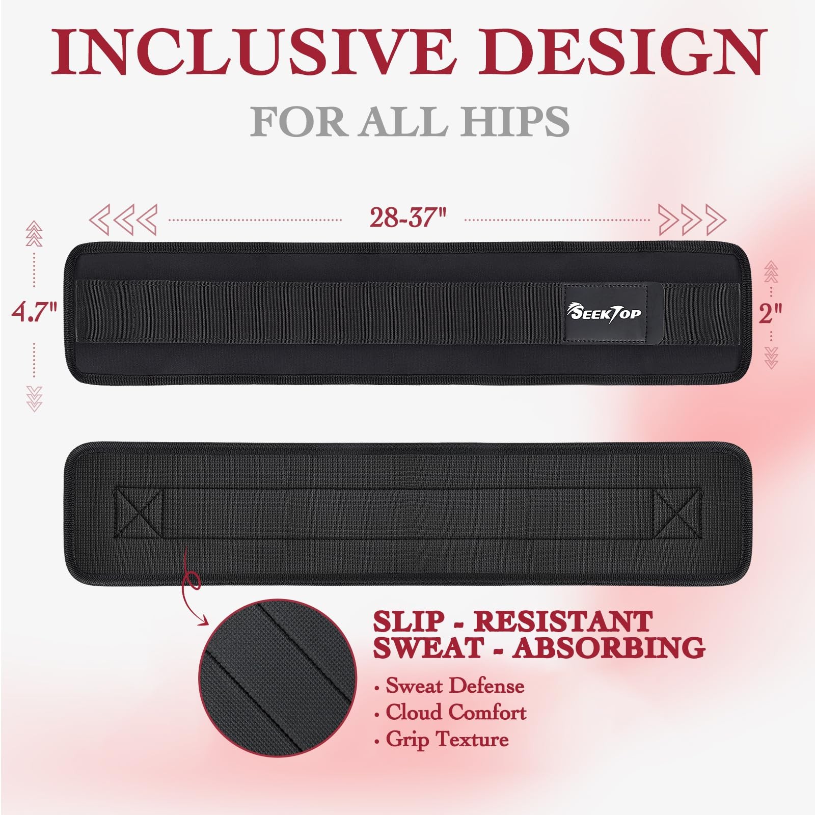 Adjustable Hip Thrust Belt Slip-Resistant Padding Booty Belts for Glutes - Fi...