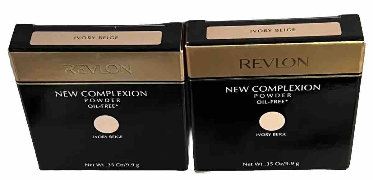 2 X Revlon New Complexion Powder Oil-Free 0.35 oz IVORY BEIGE