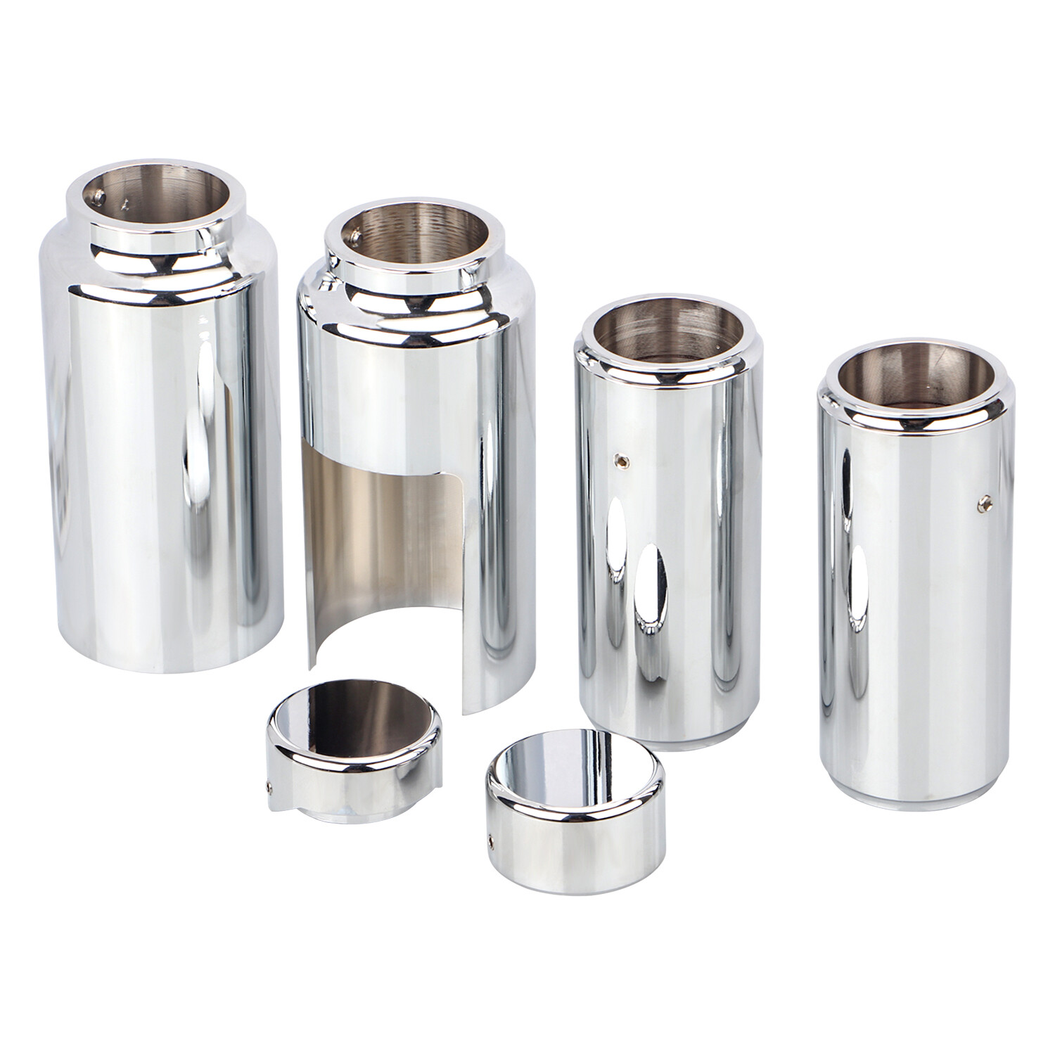 Chrome Upper/Lower Fork Covers Tube Caps For Harley Breakout Softail FXBRS 114