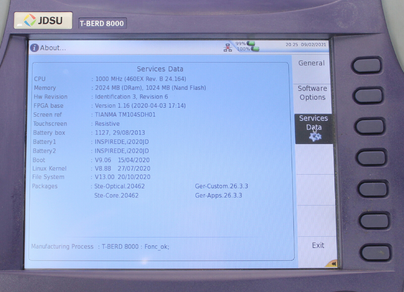 JDSU Viavi T-BERD 8000E Multitest Platform with 10G MSAM V2 Module