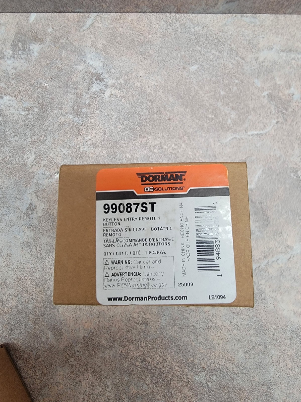 Keyless Entry Transmitter Dorman 99087ST