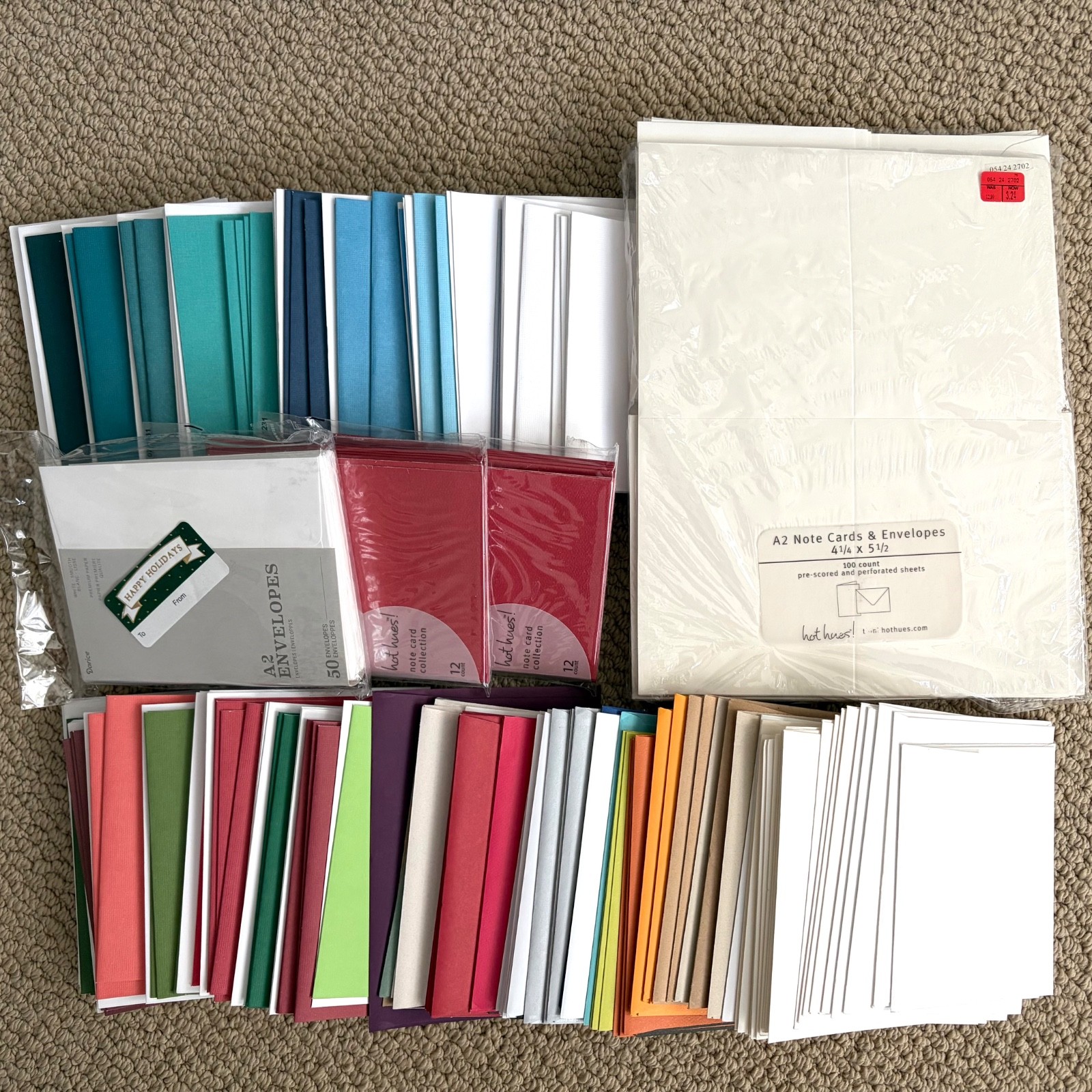 Huge Lot Of 307 4x5 Blank Cards With Envelopes For Card Making Crafting