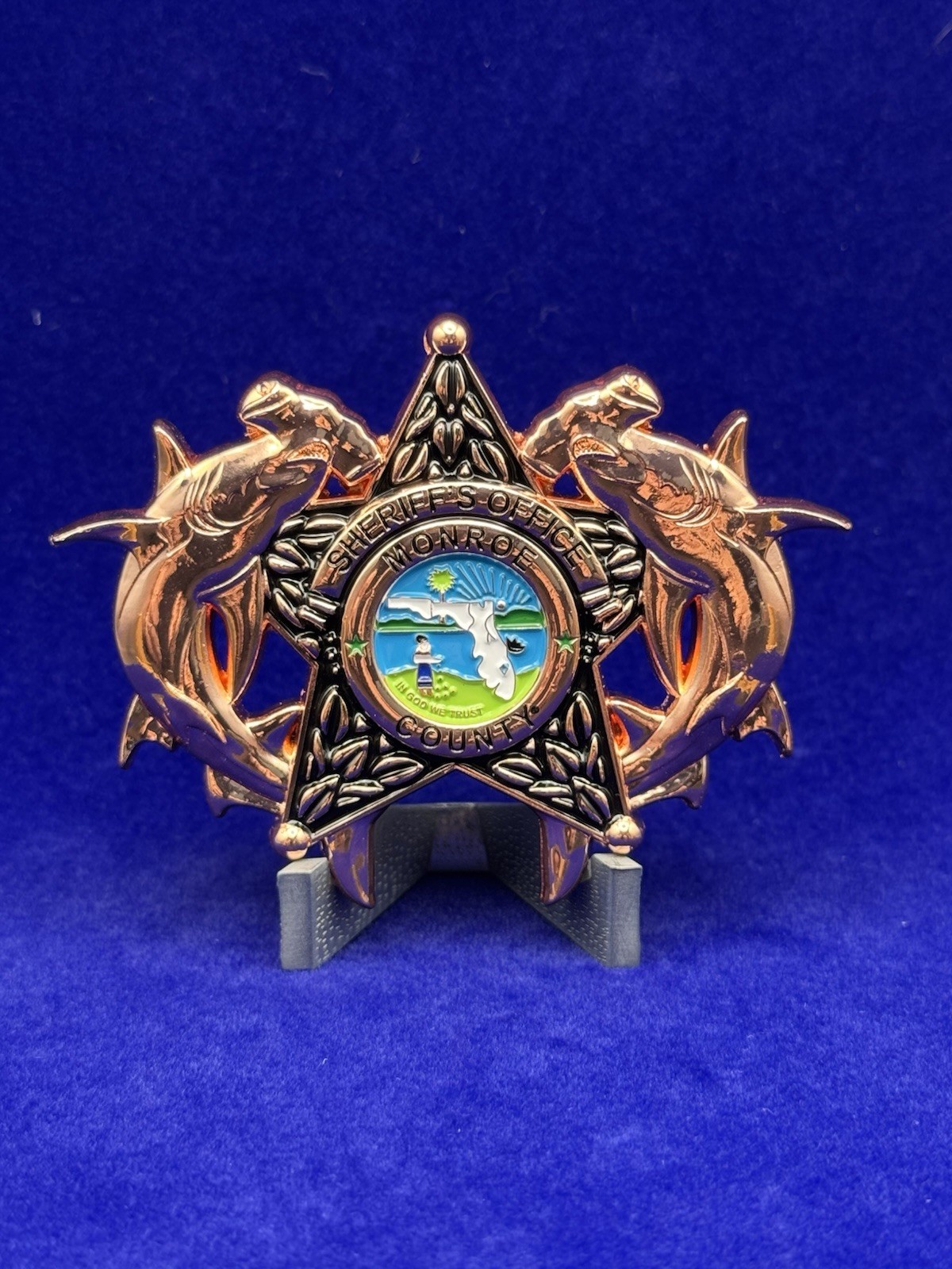 🔥 Sought After Monroe SO (MCSO) Hammerhead Sharks Coin (Plated Copper)