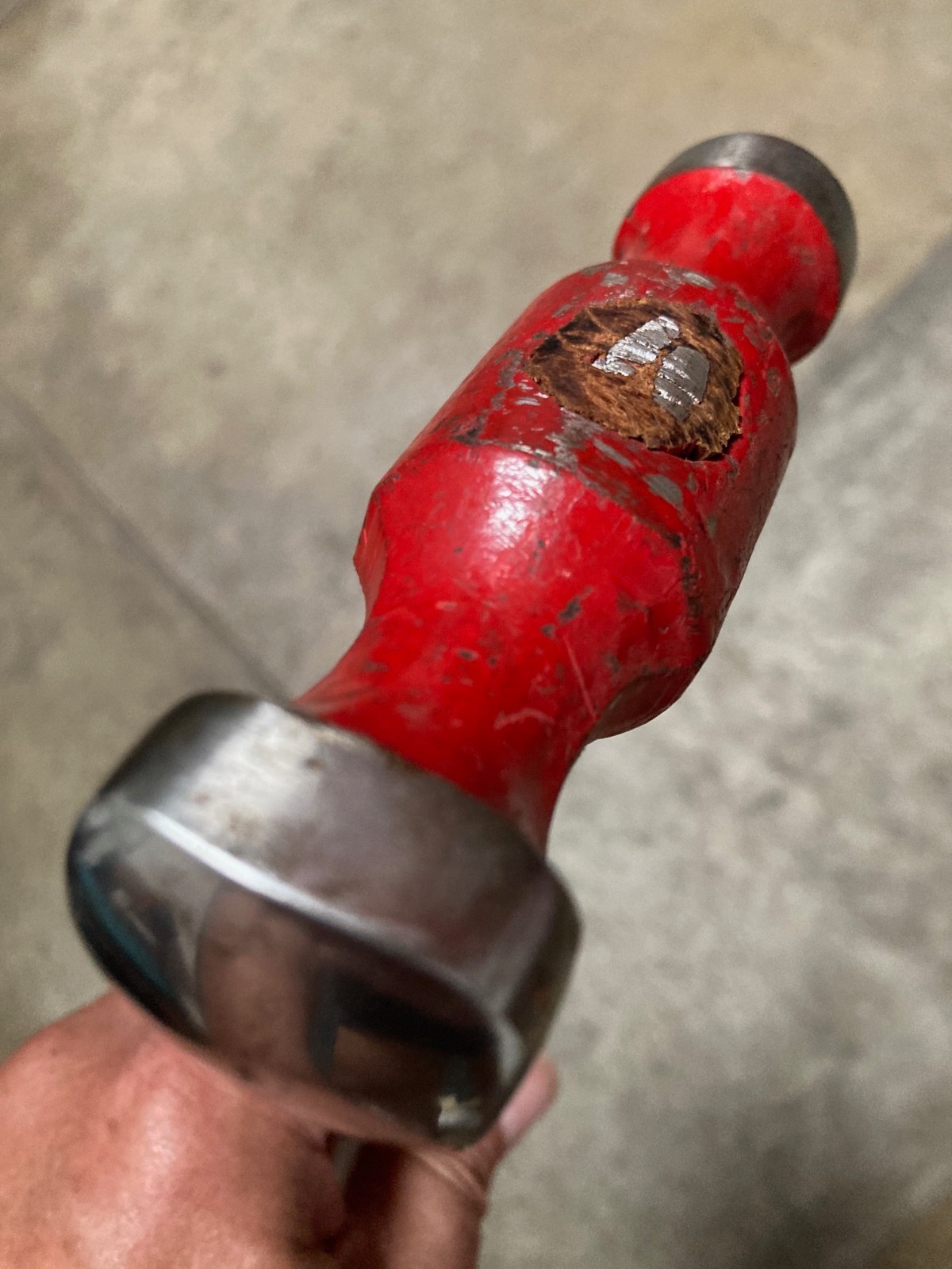 Vintage 1.5 lb Forge Rounding Hammer – Domed Round & Square Faces - Hickory