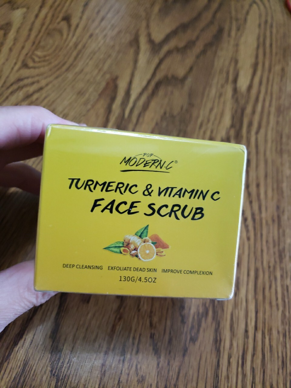 Pop Modern C Turmeric & Vitamin C Face Scrub Deep Cleansing Exfoliation 4.5 oz