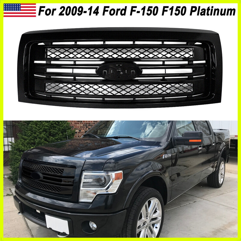 Tuxedo Black Front Bumper Grille For 2009-2013 2014 Ford F-150 F150 Platinum New