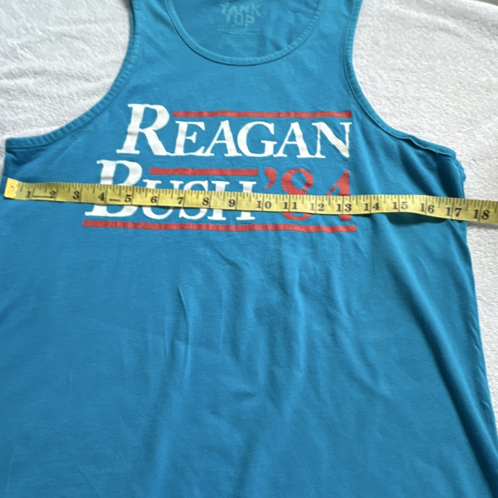 Vintage Reagan Bush 84 Tank Top USA Political Campaign 1984 Collectible