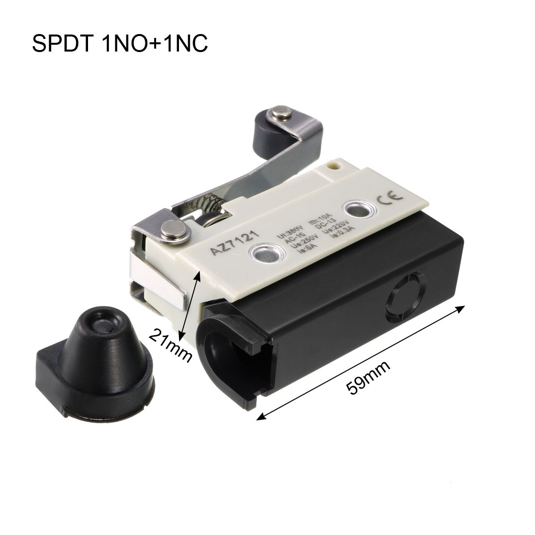 AZ-7121 SPDT 1NO+1NC Panel Mount Roller Plunger Type Micro Limit Switch