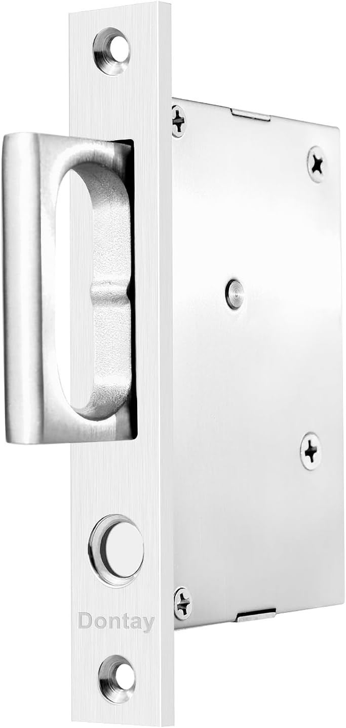 Dontay Pocket Door Handles with Large Auto Pop-Out Ring,Flush Hidden Edge Pull