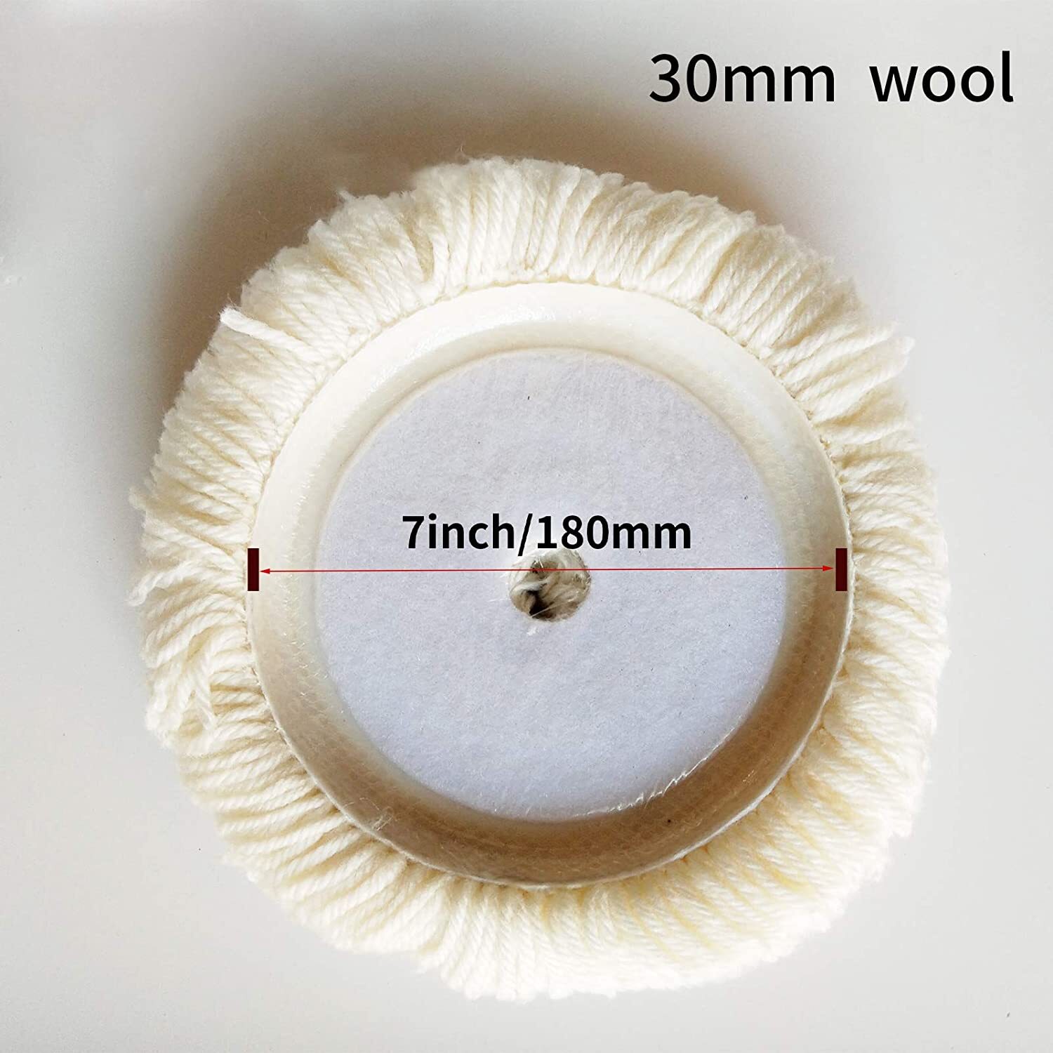 Polishing Pad Buffing Pads 7inch 5Pack Wool Hook Buffer Pads for Car Polisher