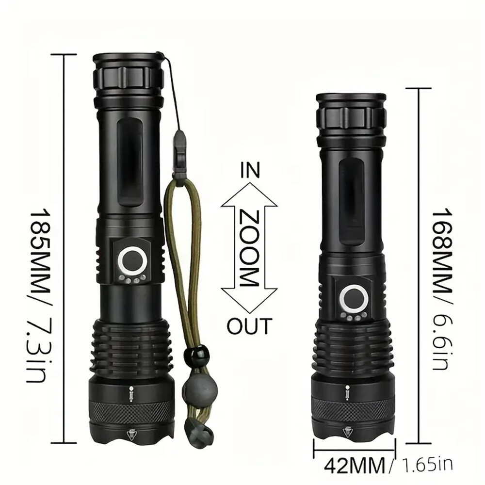 Super Bright 1200000 LM LED Tactical Flashlight Rechargeable Torch Work Light