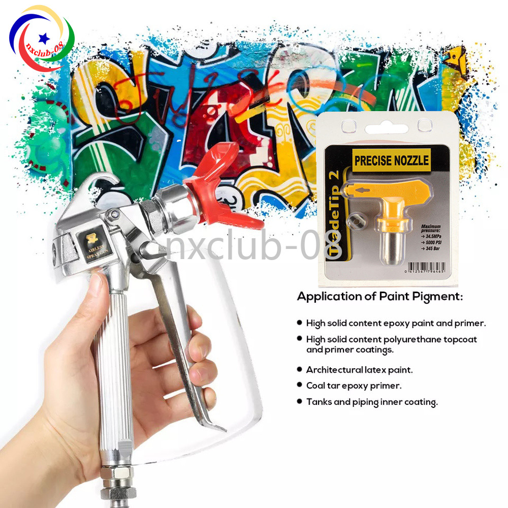 Airless Paint Spray Gun W/ Tip&Tip Guard Sprayers 3600 PSI US Fast Shipping New