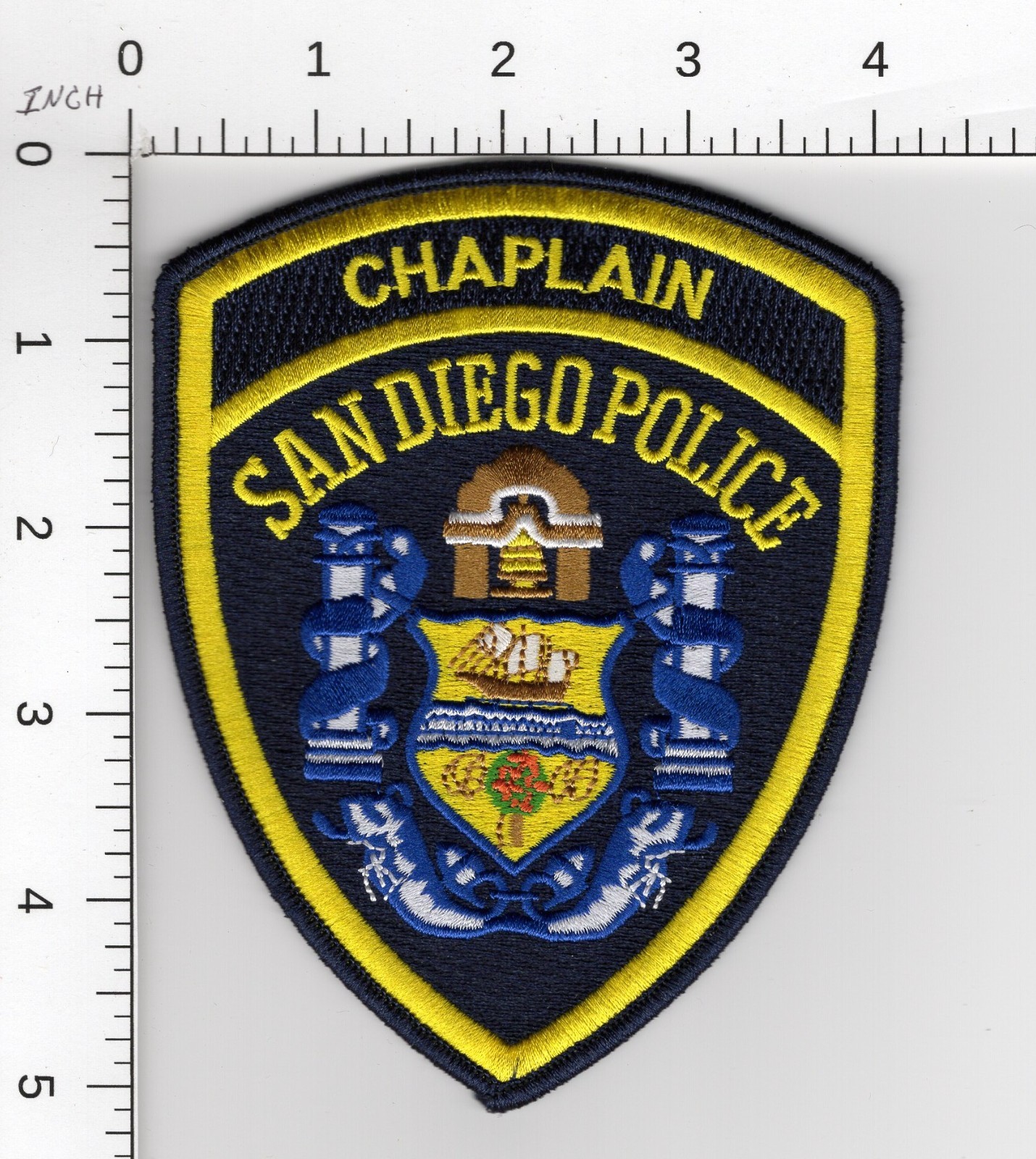 CHAPLAIN ✝️ SAN DIEGO CALIFORNIA ^^^  COLLECTIBLE POLICE EMBROIDERED PATCH