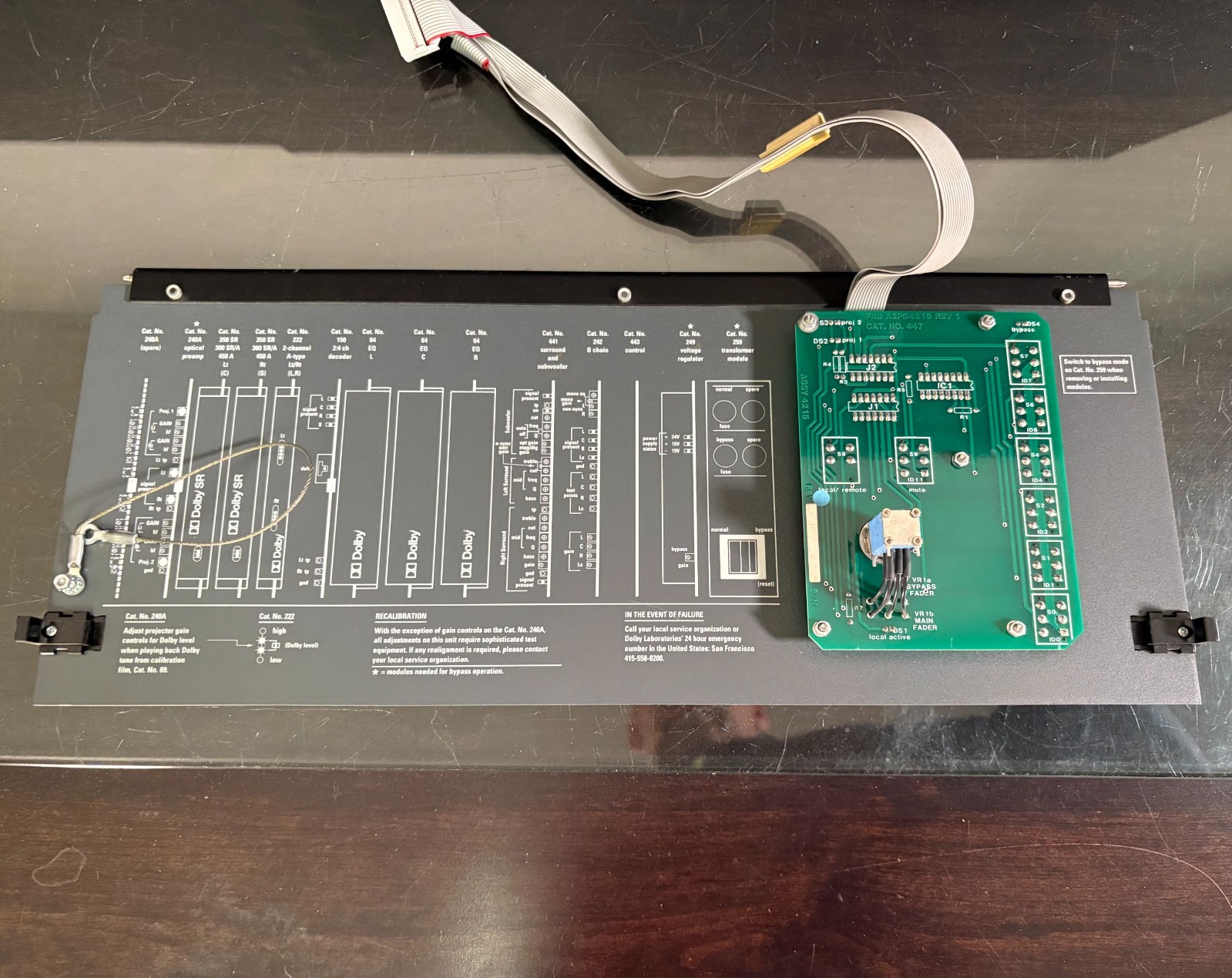 Dolby Model CP65 Cinema Sound Processor ~ Replacement Front Control Panel 447