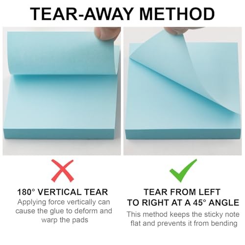Sticky Notes 3x3 Pack Sticky Pads 100 Sheet/Pad, Bulk Sticky Note Pads, 8