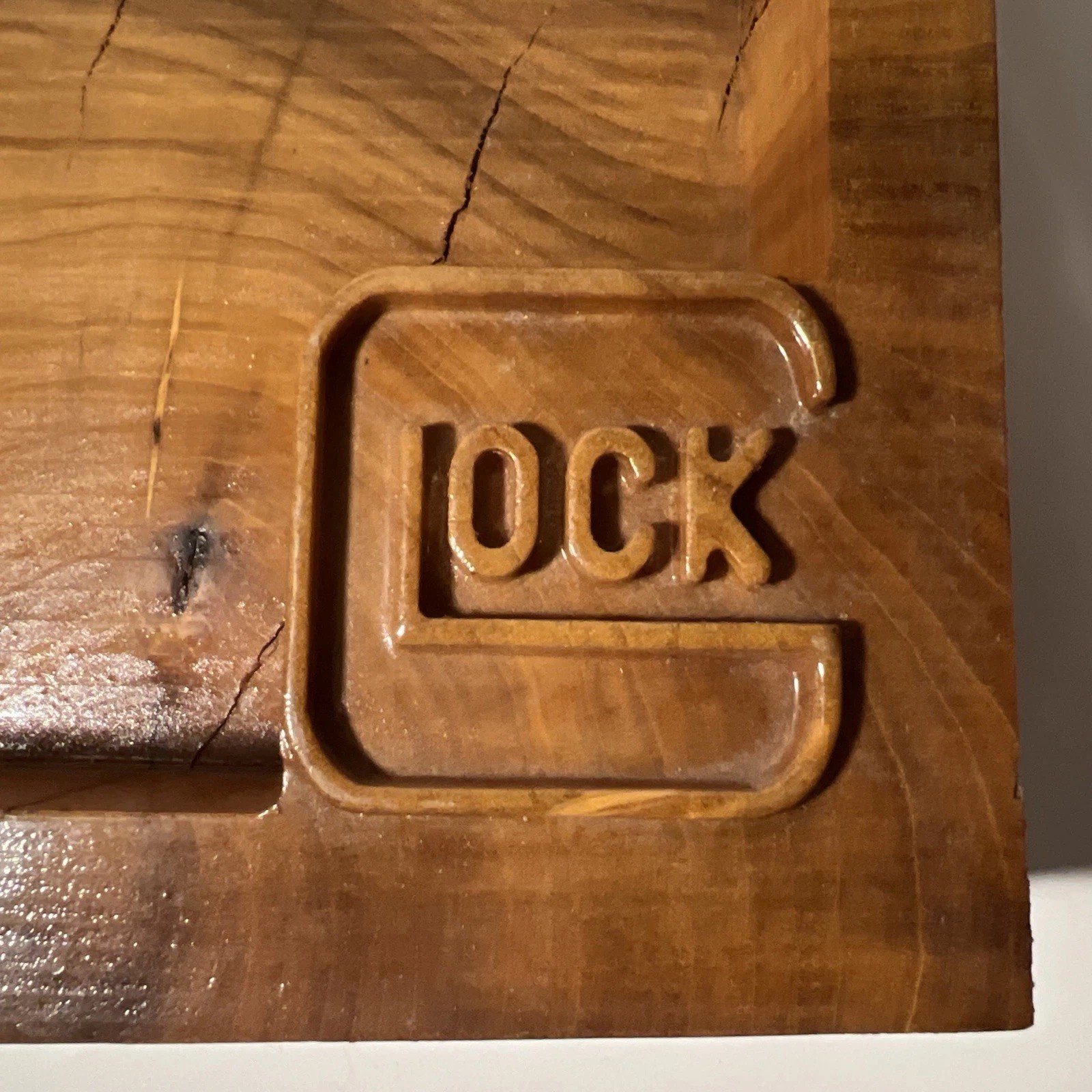 Hand Crafted Glock Solid Wood Display Box, Shelf? Desk/dresser Caddy Glock Lover