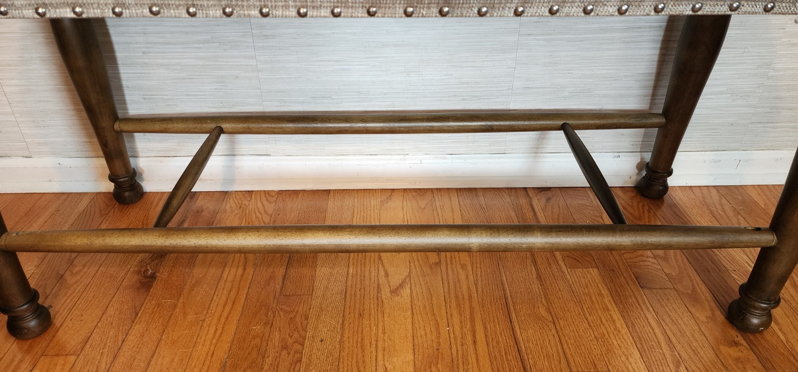 Sand Colored Cushioned Bench