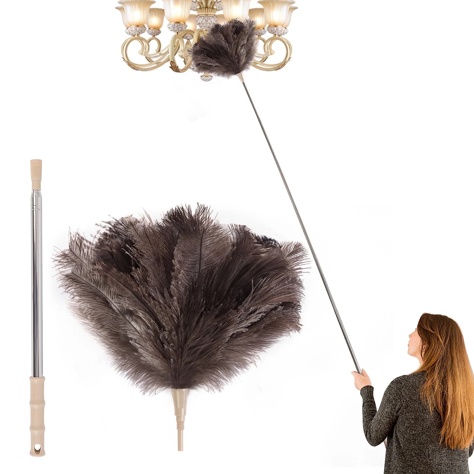 EverClean Dusting Tool Ostrich Feather Duster Soft