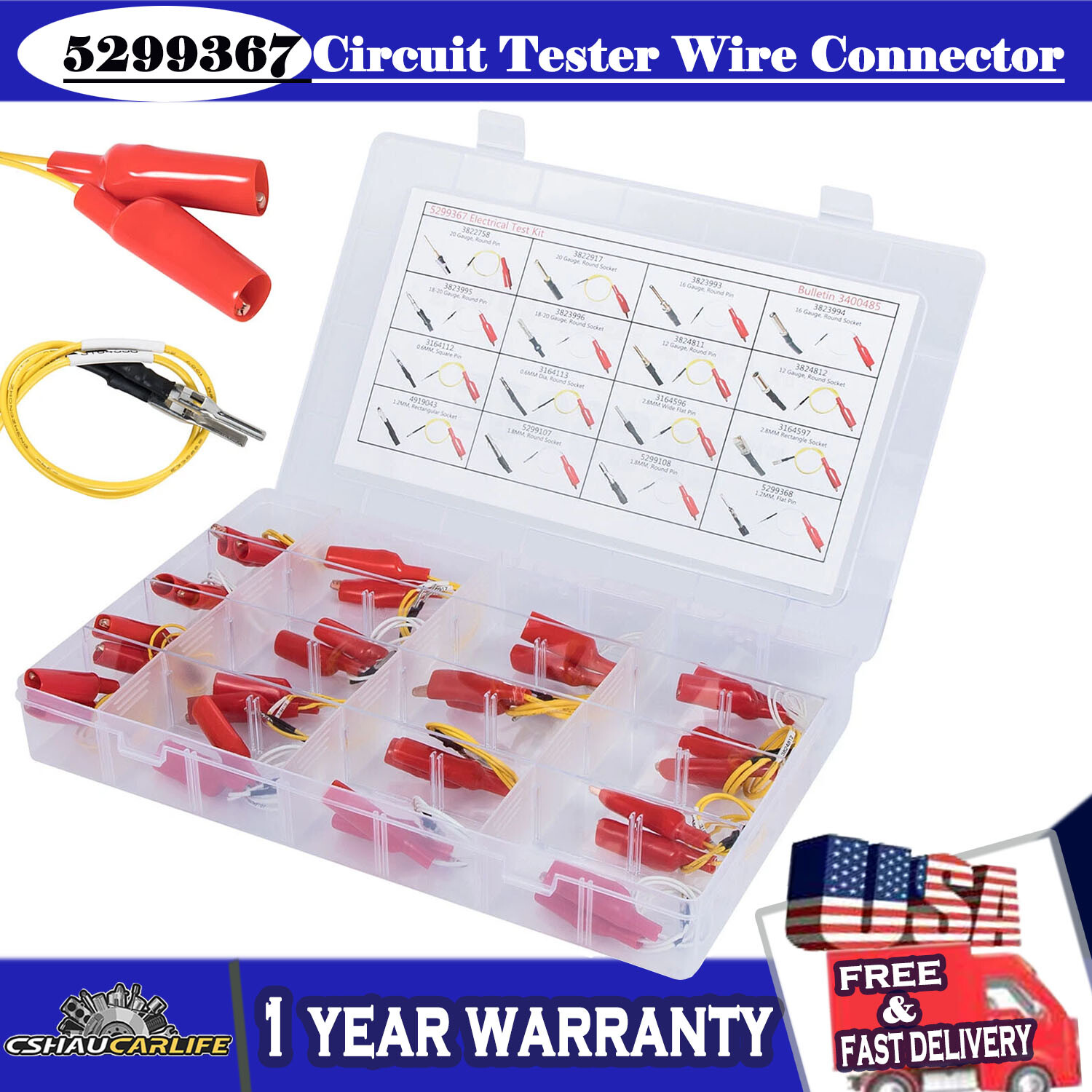 Electrical Test Lead 5299367 Kit for Cummins Circuit Connector/Experiment 16PCS