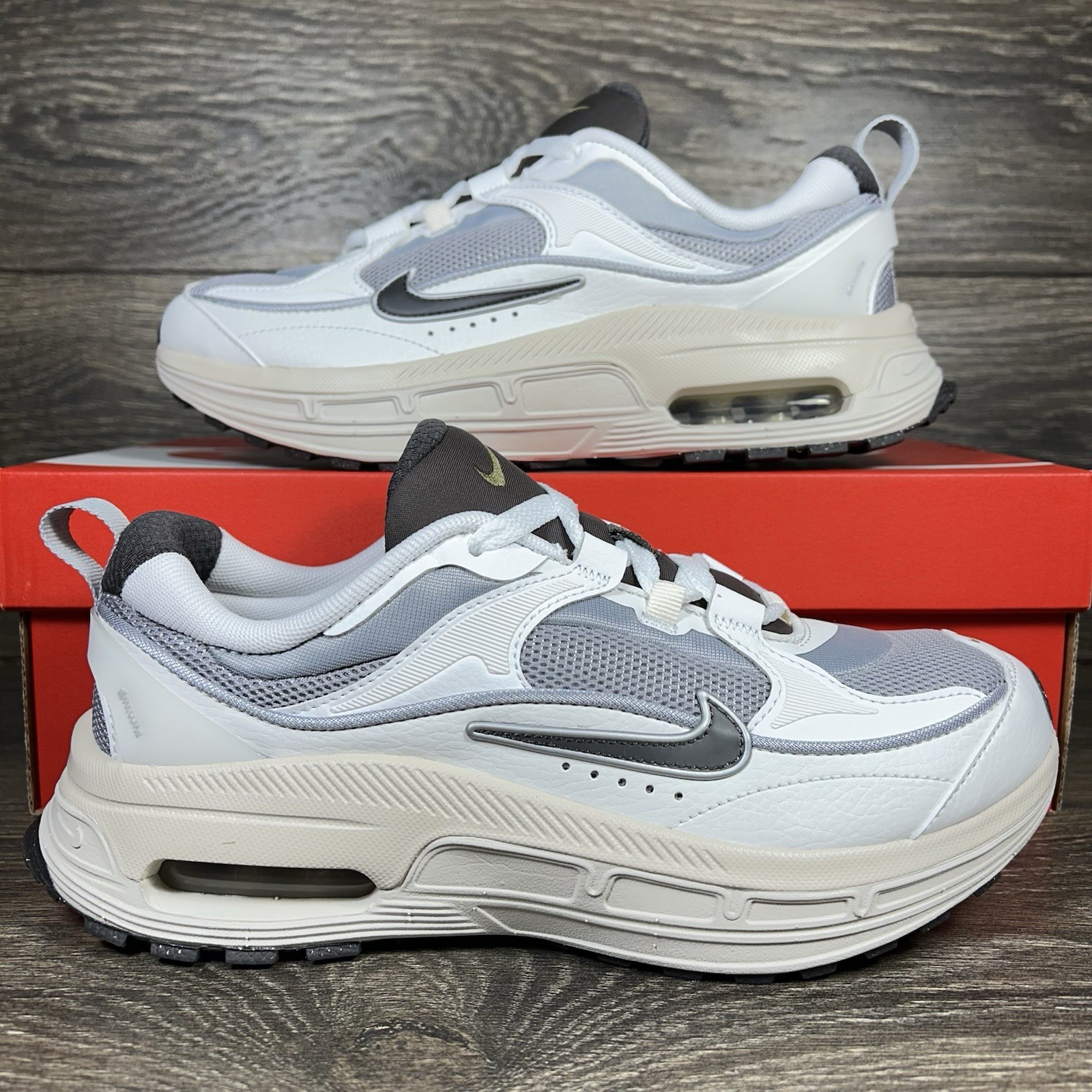 Nike Womens Air Max Bliss Next Nature Gray White Athletic Running Shoes Sneakers
