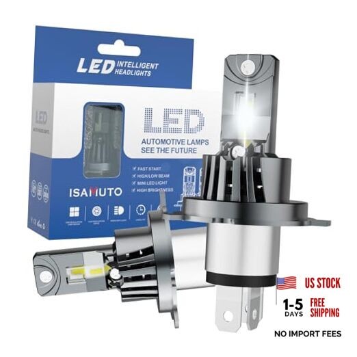 Bulbs, 300% Brightness 10000 LM 6500K Cool White, Upgraded Lamp Design Fog H4