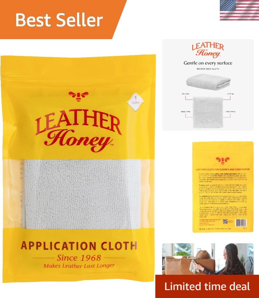 Small, Scratch-Free Application Cloth for Leather Conditioner - Classic White