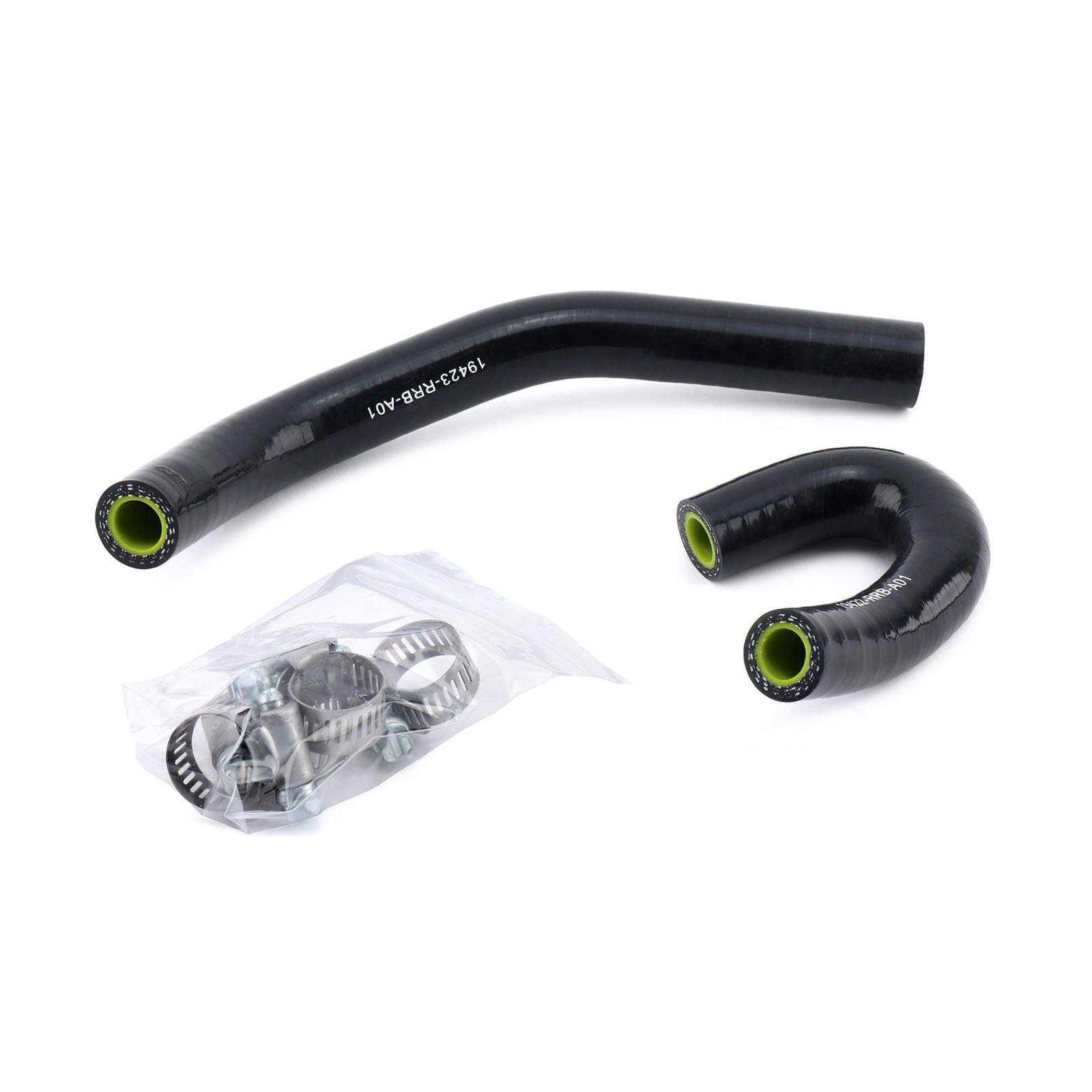 Hybrid Racing Silicone Oil Cooler Hoses Black for 06-11 Honda Civic Si & K20Z3
