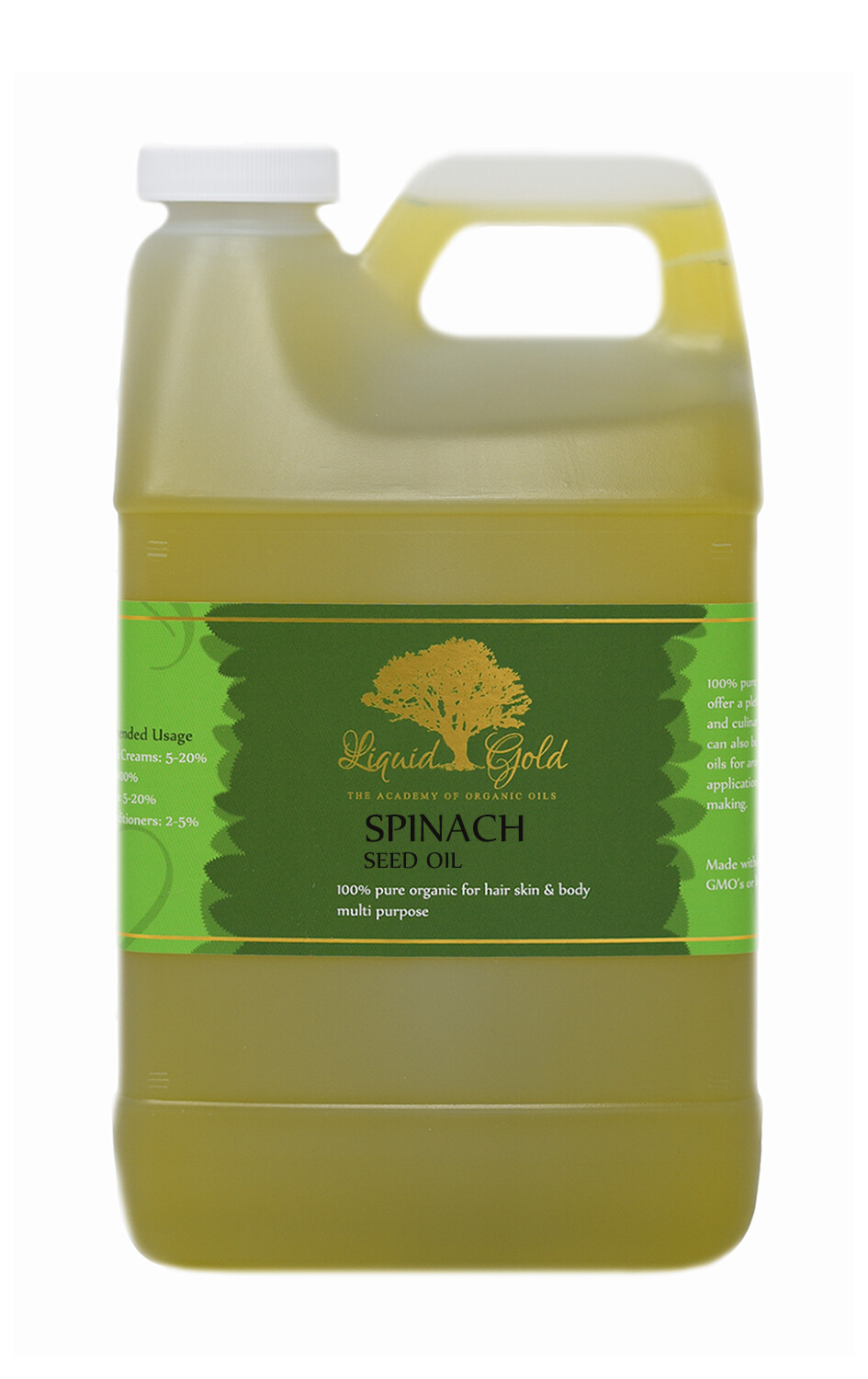 64 Oz Premium Spinach Seed Oil Pure & Organic Skin Hair Body Care Nails Health