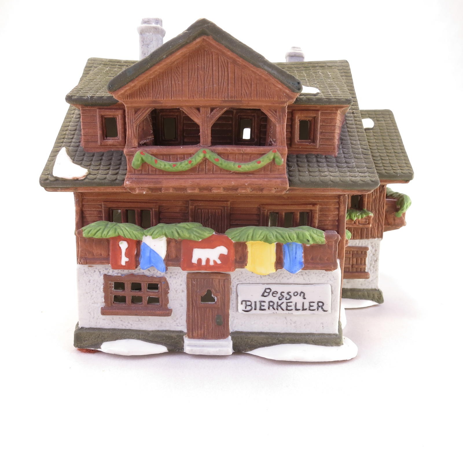 Vintage Dept 56 Alpine Village Bierkeller Lighted Building Public House