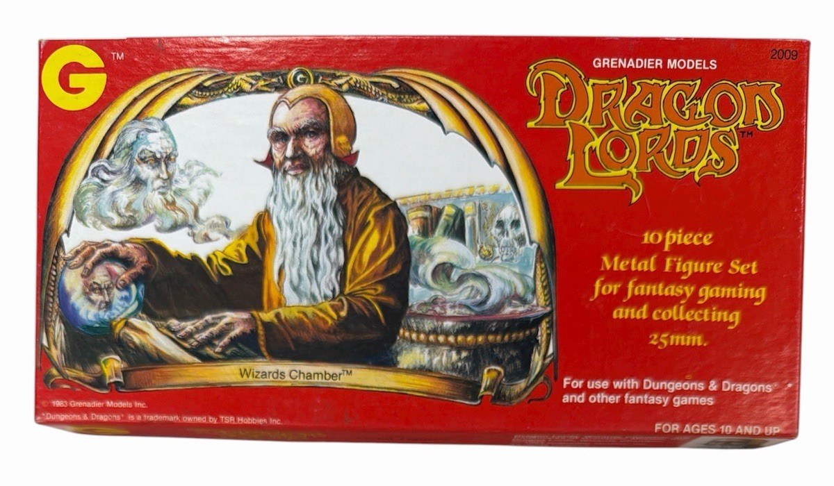 Grenadier Dragon Lords  1983 #2009 Wizards Chamber Set Unpainted Excellent