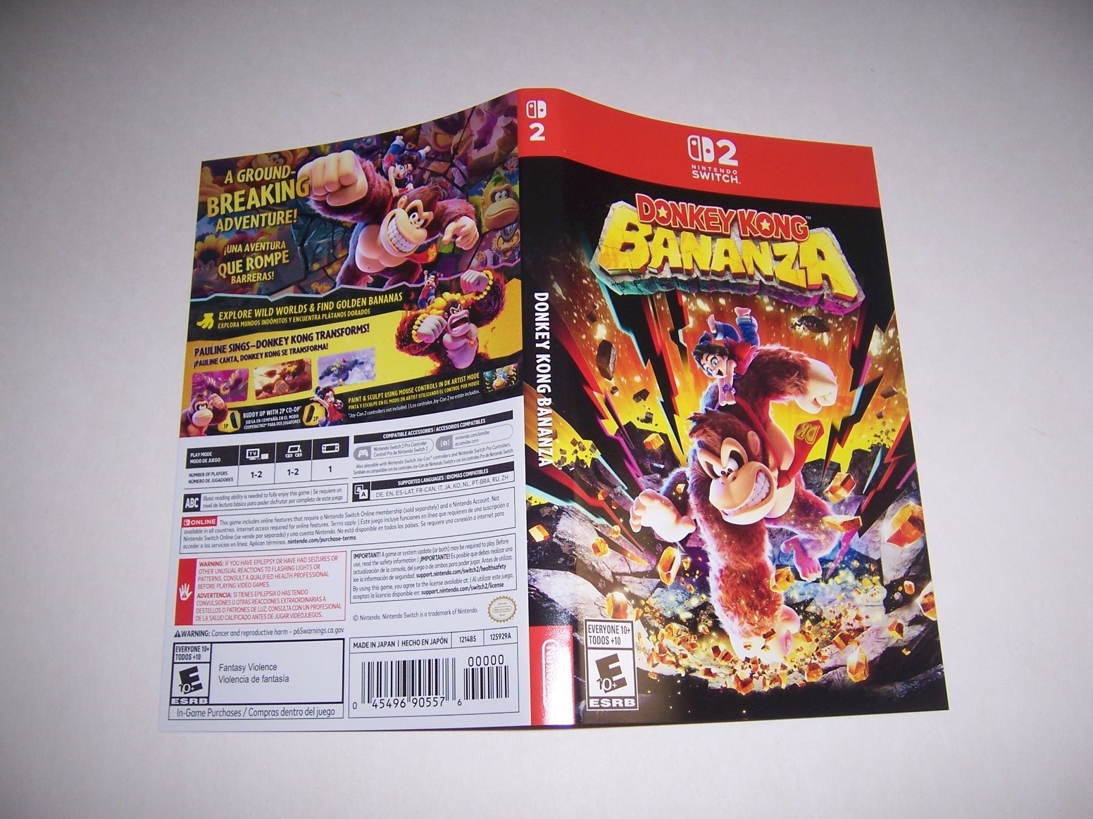 Authentic Box Case OEM Authentic Nintendo Switch 2 for Donkey Kong Bananza