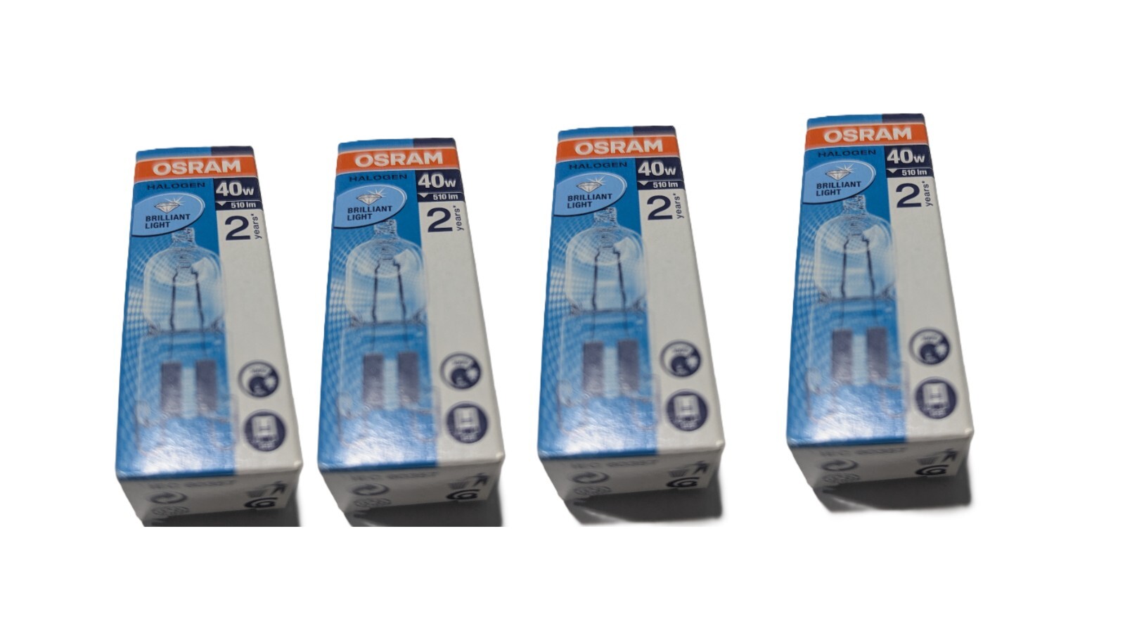 Osram 66740 120V Halopin G9 40 Watt Clear 66740 2700K 510lm Dimmable Lamp 4PK