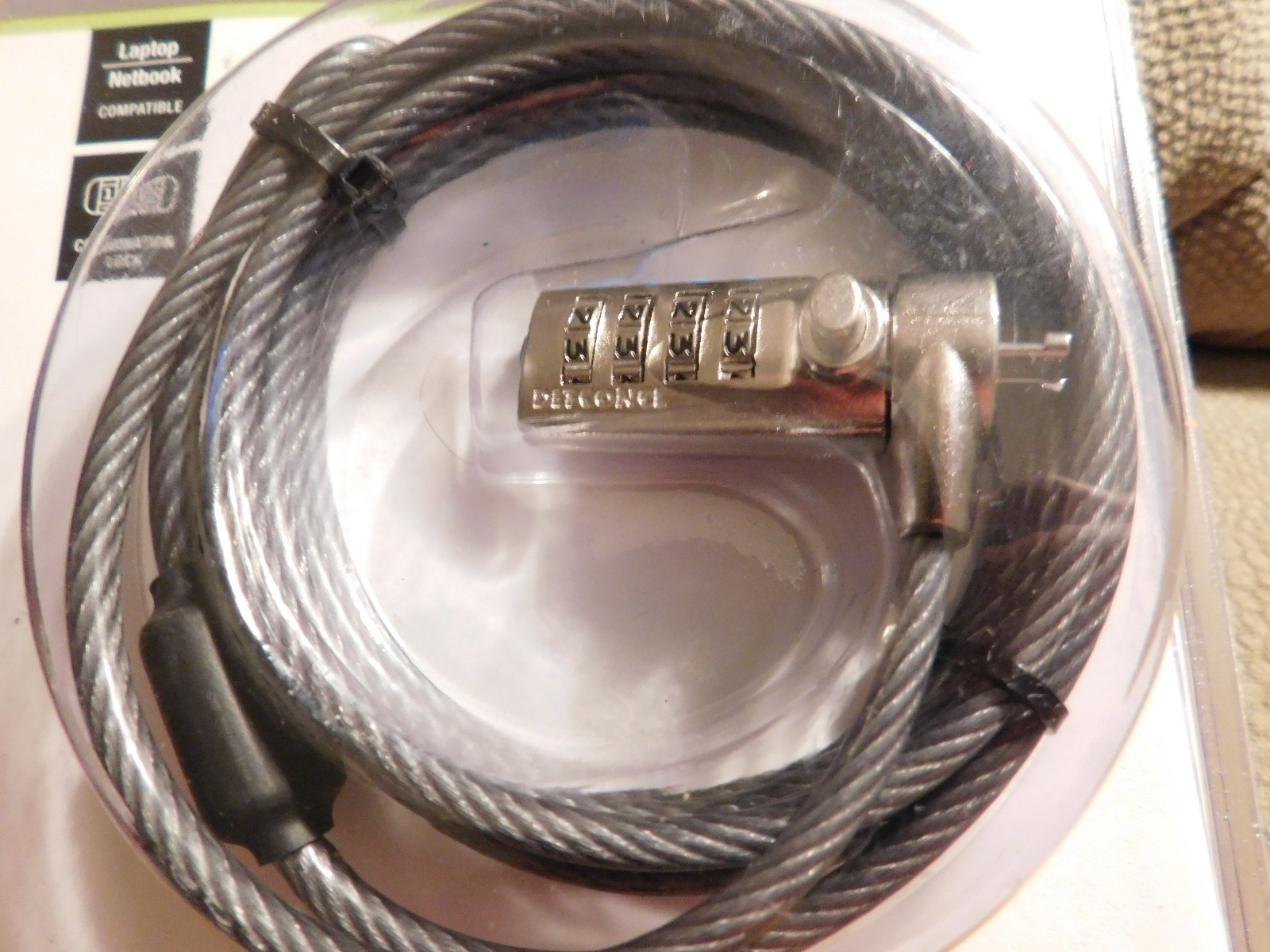 TARGUS DEFCON LAPTOP COMBINATION CABLE LOCK NEW