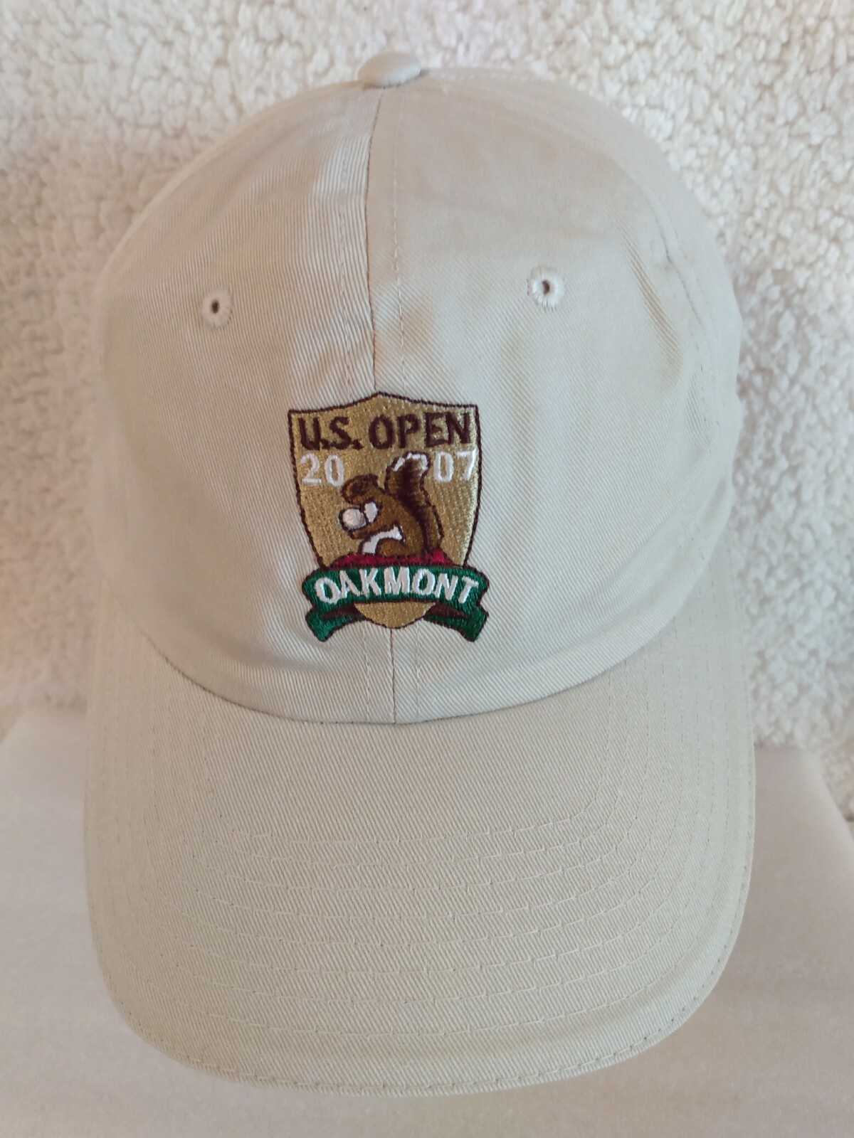 US Open 2007 Oakmont Golf Hat - USGA Member Strapback  Cap Tan NOS