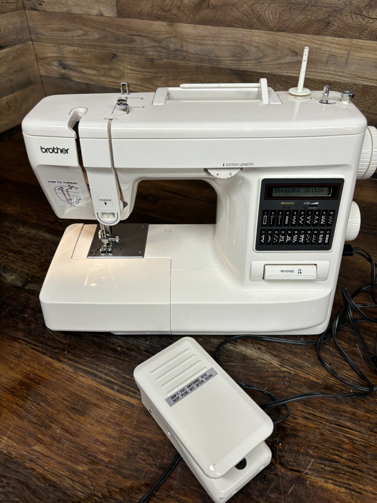 Brother XL-2030 Sewing Machine w Power Cord & Pedal, works but NOT fully tested
