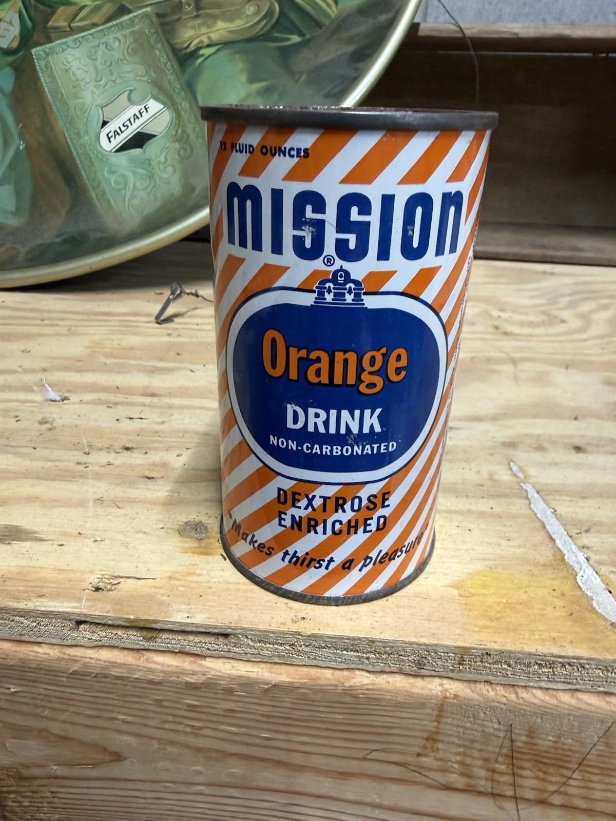 Vintage MISSION Orange Drink Can Bank