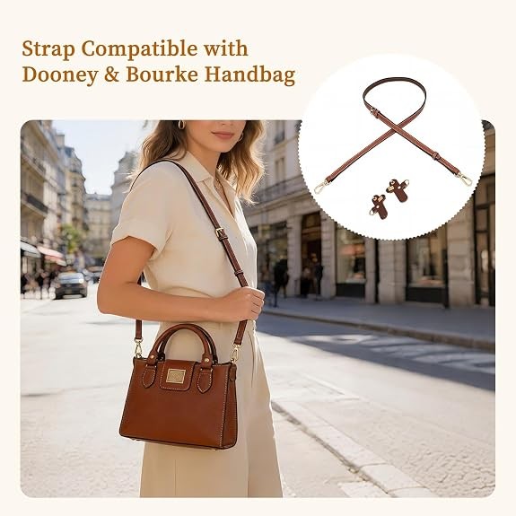 Straps Compatible with Dooney and Bourke Accessories-Genuine Leather,Adjustab...