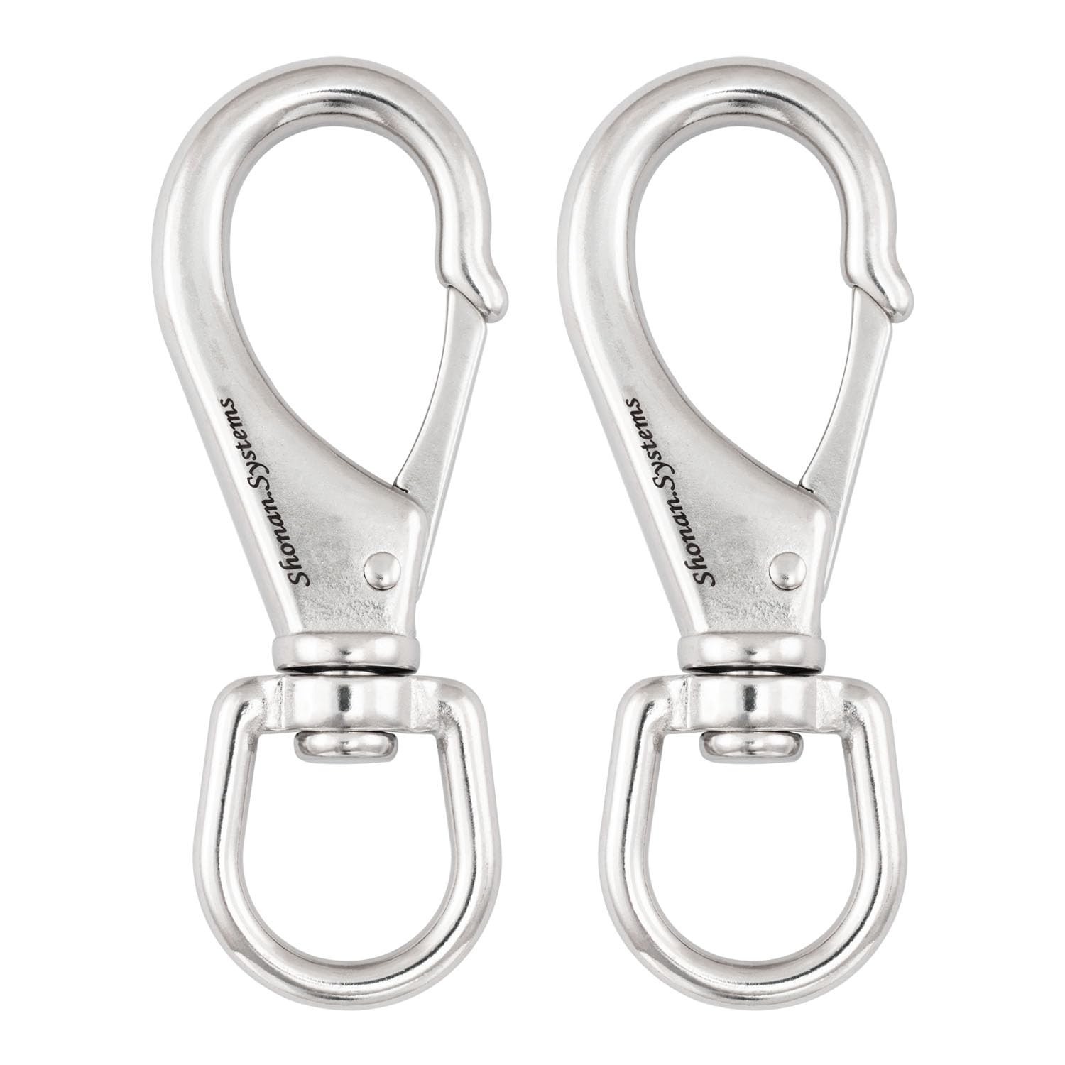SHONAN Large Stainless Steel Swivel Snap Hooks, 2 Pack 4.6 Inch Heavy Duty Bo...