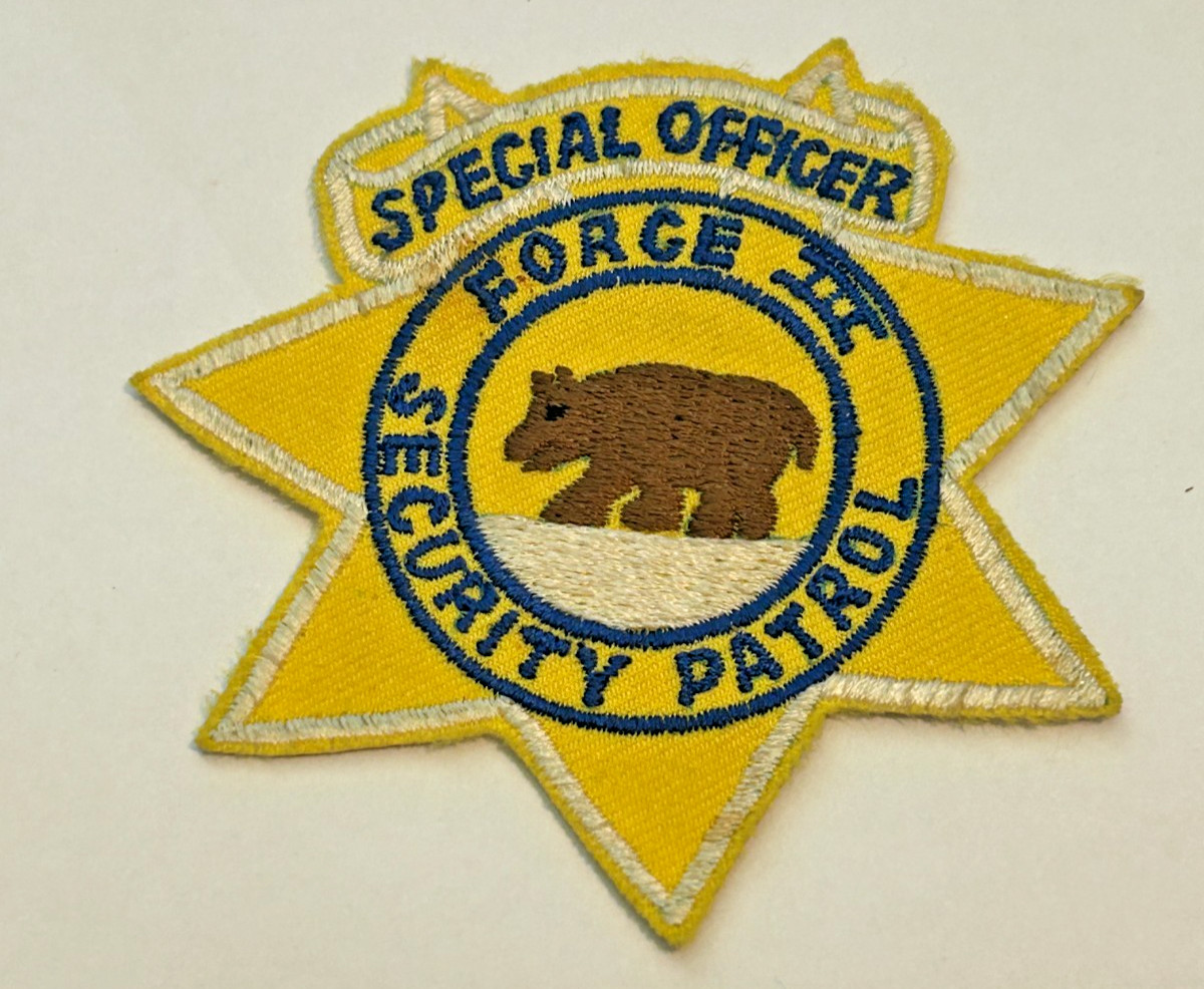 Old California Force lll Security Patrol Temecula 3" Hat Vest Patch Unused