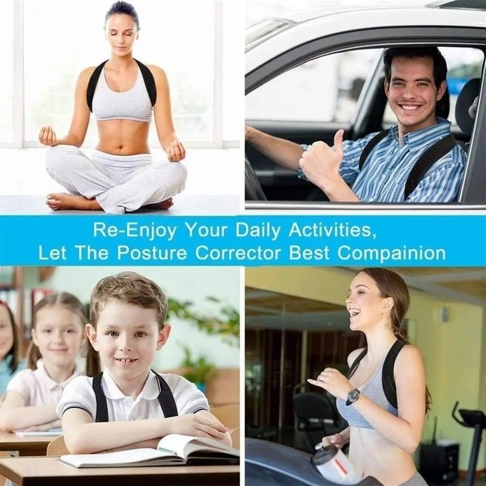 Adjustable Posture Corrector Back Shoulder Support Brace Belt for Men Women Spin