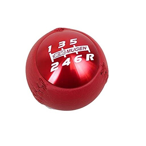 6 Speed RED JDM Mugen Leather shift knob for HONDA CRZ Type R Civic FA5 FG2 SI