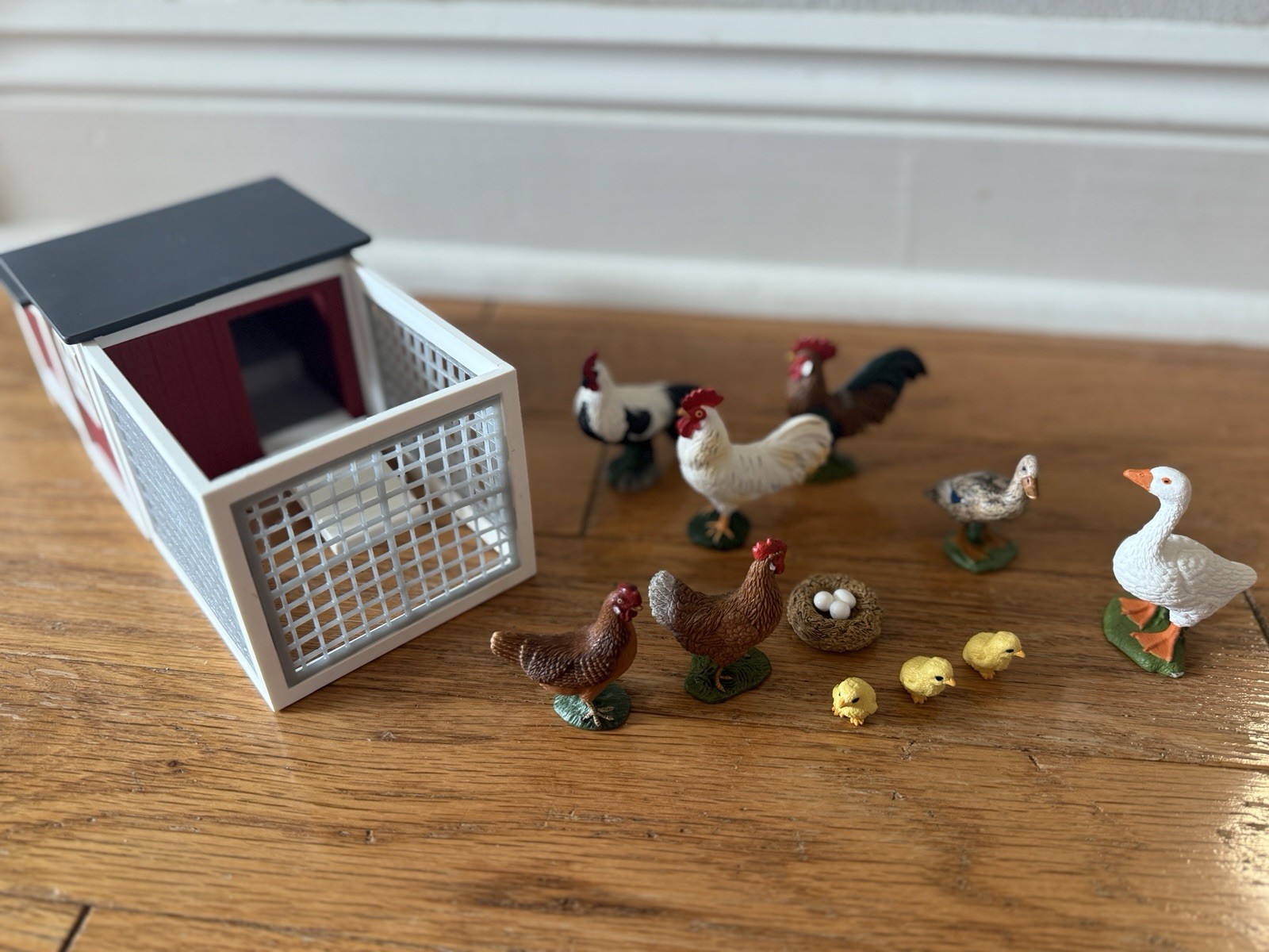 Lot of Schleich Germany/ Safari Ltd. Animal Figures Chickens Rooster Farm