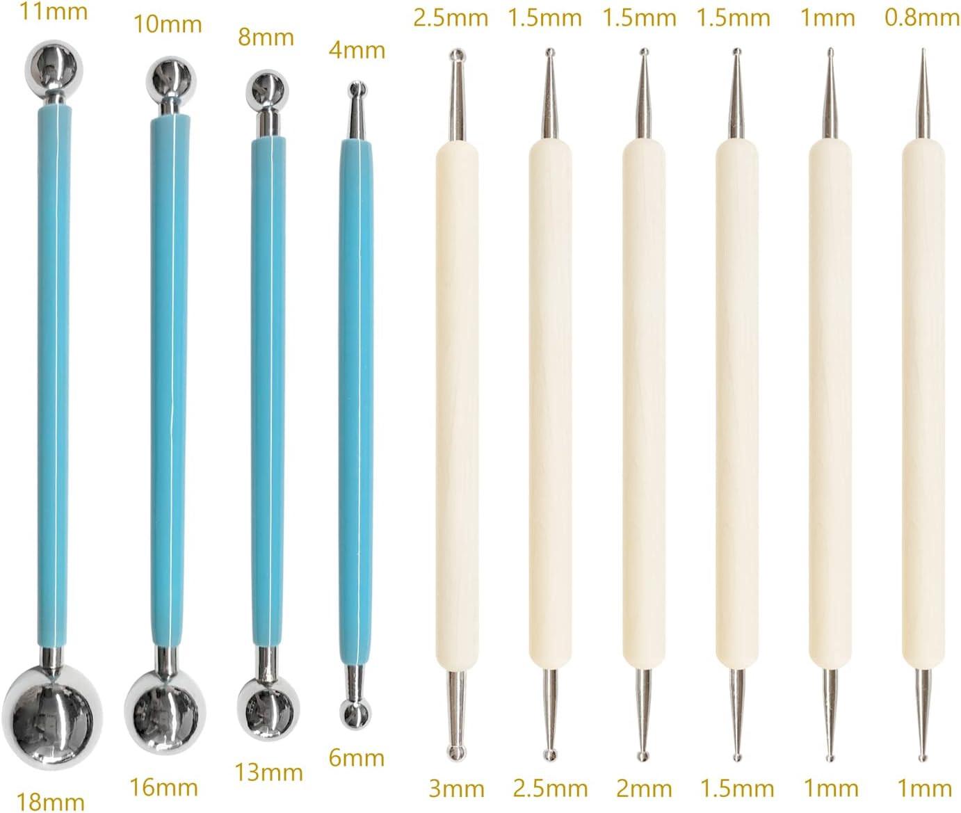 10Pcs Dotting Tools, Ball End Dot Art Tools for Rock Painting, Pottery Clay M...